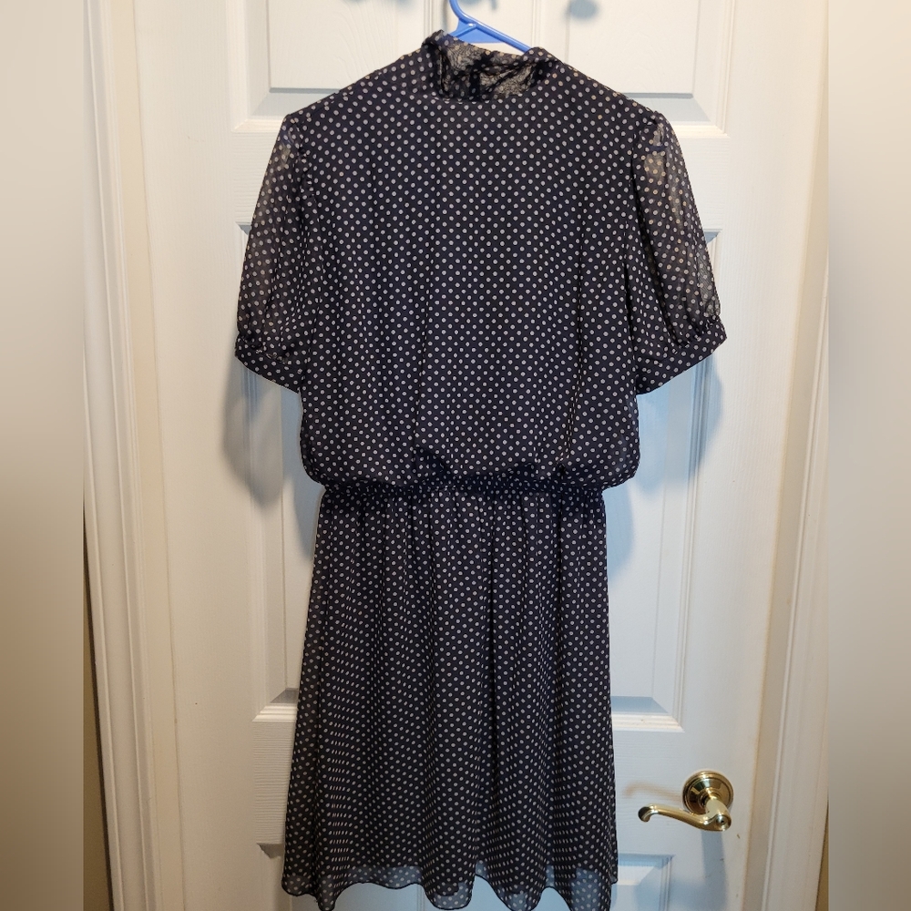 Enfocus Studio dark blue polka dot dress US 10 - Picture 6 of 8